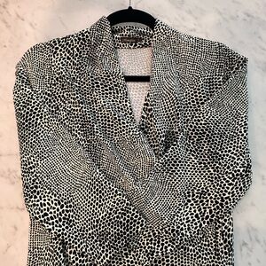 J. McLaughlin Monochrome Long Sleeve Dress